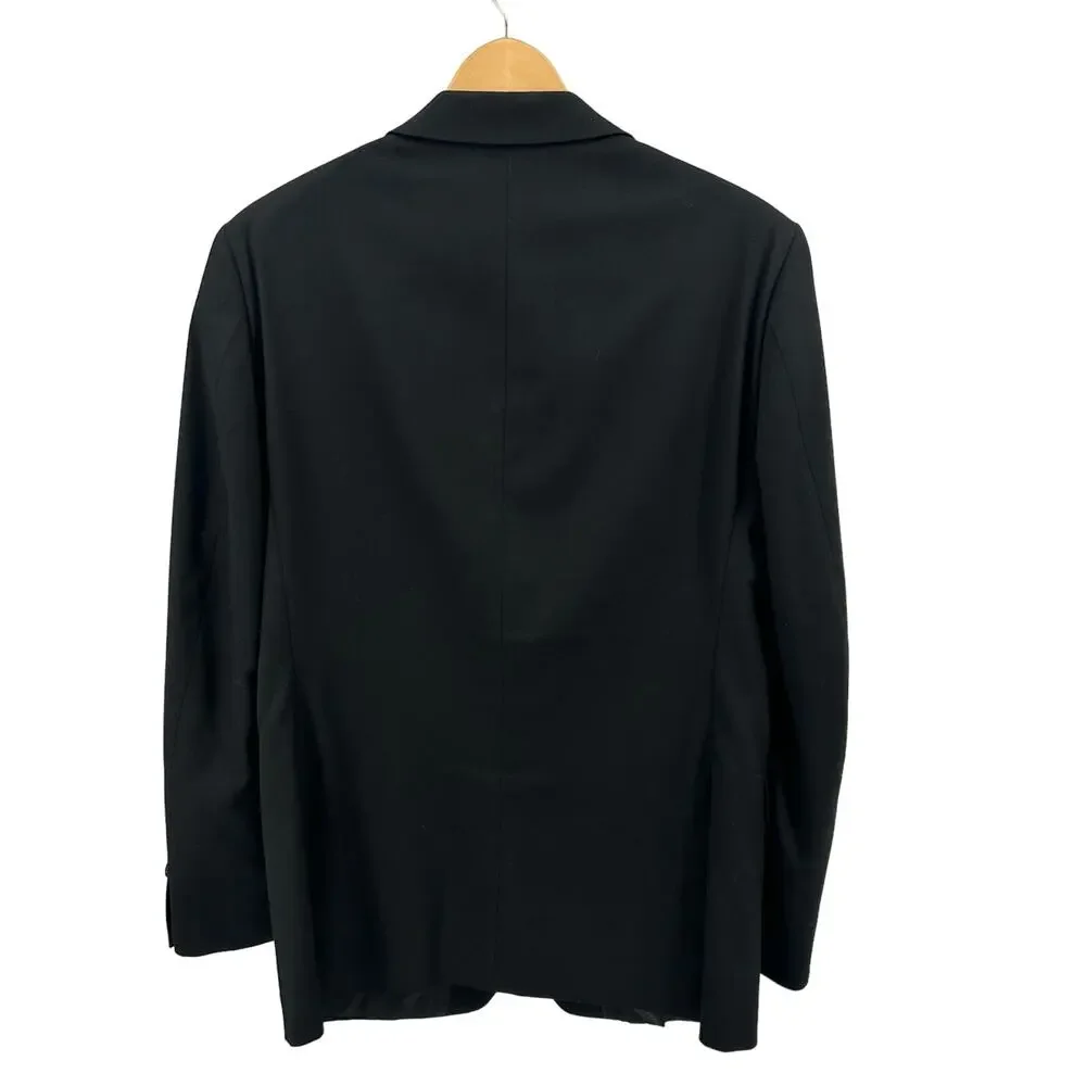 Calvin Klein Sport Suit Jacket Black Mens 38R 2 Button Collared Blazer/Coat Work